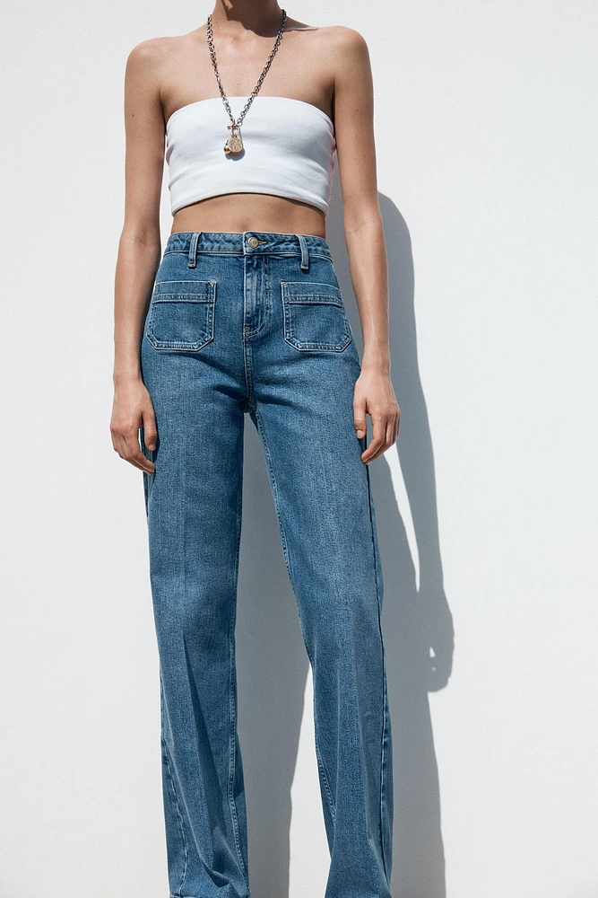 JEAN Z1975 TAILLE HAUTE À POCHES PLAQUÉES