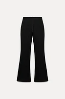 FLARE INTERLOCK PANTS WITH SEAMS