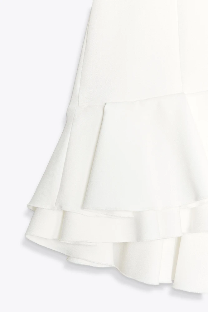 ROBE MINI HALTER À VOLANTS