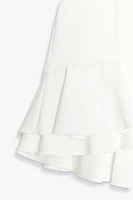 ROBE MINI HALTER À VOLANTS