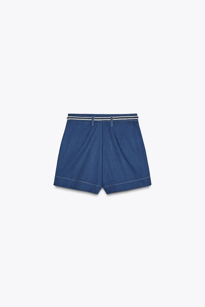 JUPE-CULOTTE CROISÉE CEINTURE