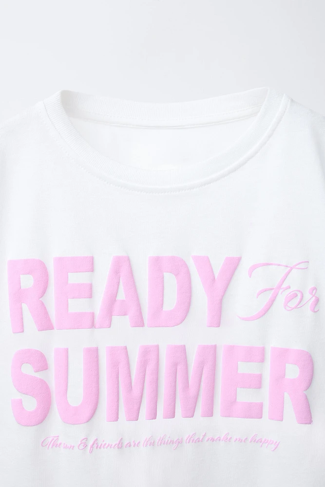 T-SHIRT À INSCRIPTION IMPRIMÉE