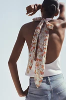 PRINTED SCARF HALTER VEST TOP