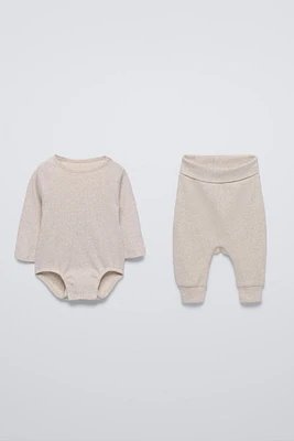 PLAIN BODYSUIT AND LEGGINGS PACK