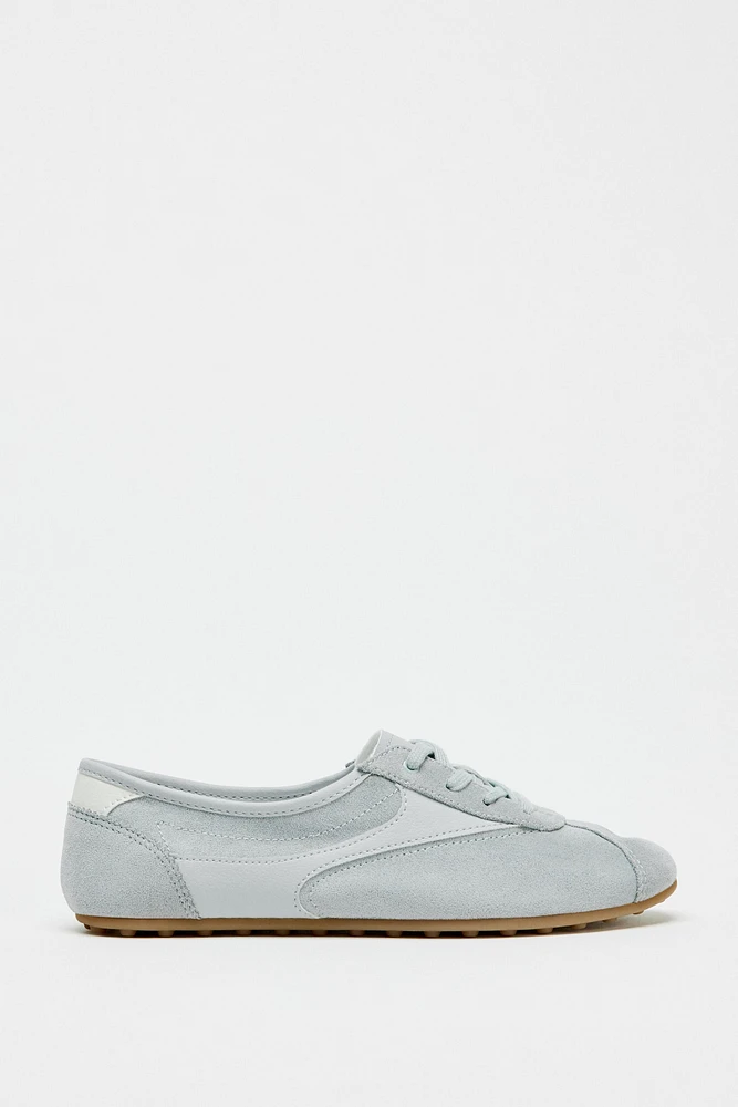 FLAT COMBINED DERBY SHOES
