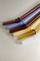 SET OF BOROSILICATE GLASS STRAWS