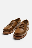 LEATHER BOAT SHOES