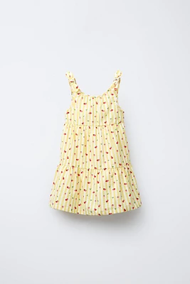 STRAWBERRY STRIPED DRESS