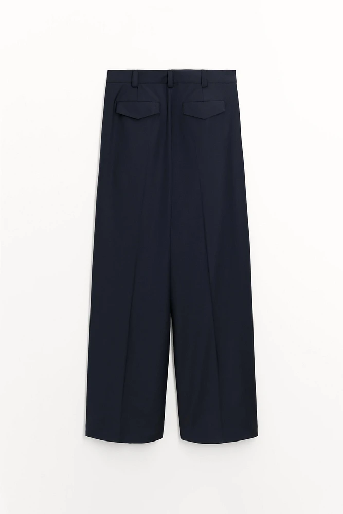 PANTALON À PINCES AVEC LAINE COLLECTION ZW