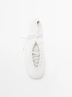 Lace-up ballet flats