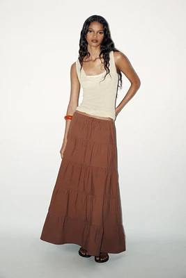 TIERED MAXI SKIRT
