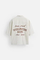 EMBROIDERED STRIPED SHIRT