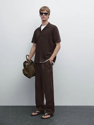 Chemise manches courtes lin