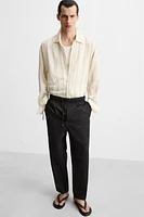 RELAXED FIT COTTON LINEN PANTS