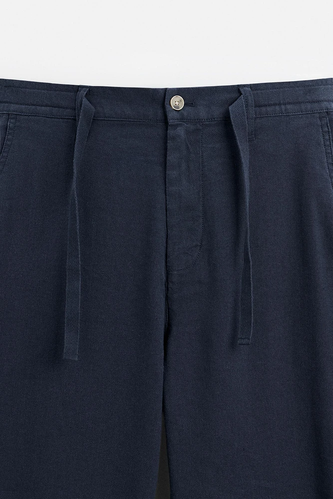 COTTON LINEN PANTS