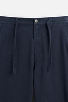 COTTON LINEN PANTS