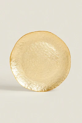 GOLD GLASS SERVICE PLATE