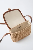 RAFFIA EFFECT CROSSBODY BAG