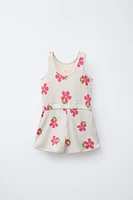 TWO-PACK OF RIBBED SHORT OVERALLS