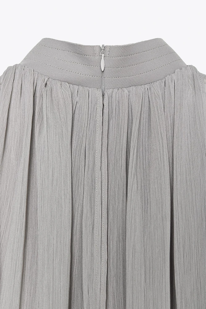 TIED CHIFFON BODYSUIT