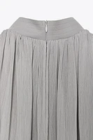 TIED CHIFFON BODYSUIT