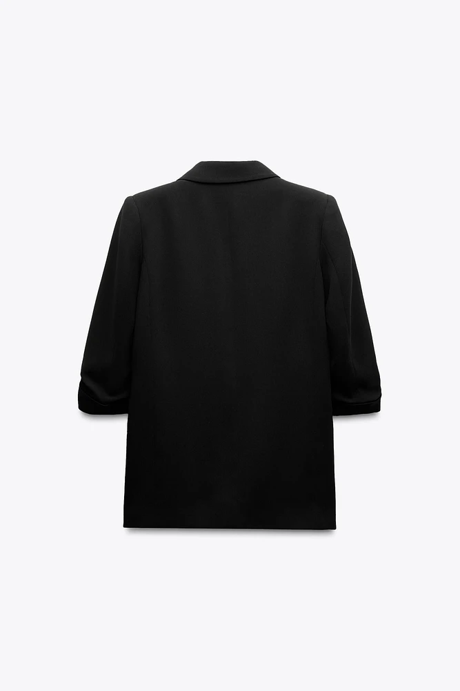 BLAZER WITH ROLLED-UP SLEEVES