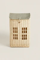 KIDS’ RATTAN HOUSE BASKET