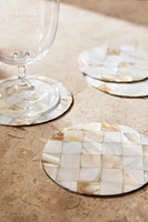 MOTHER-OF-PEARL COASTERS (PACK OF 4)