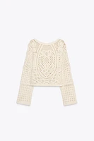 LONG SLEEVE CROCHET TOP