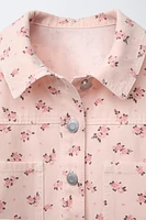 TWILL FLORAL OVERSHIRT