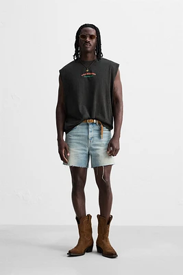 T-SHIRT DÉLAVÉ TANK IMPRIMÉS
