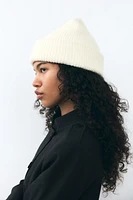 TURNED-UP KNIT BEANIE