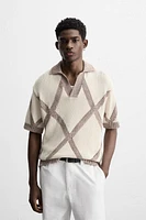 POLO EN MAILLE JACQUARD LOSANGES