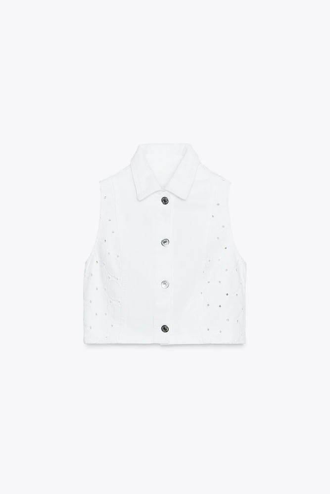 GILET Z1975 BRODÉ ET PERFORÉ