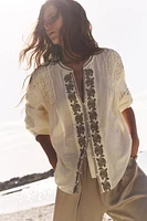 EMBROIDERED BEADED BLOUSE