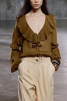 BLOUSE FLUIDE À VOLANTS
