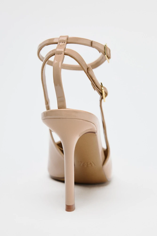 PATENT SLINGBACK HEELS