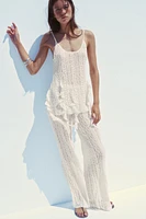 TEXTURED LACE PANTS