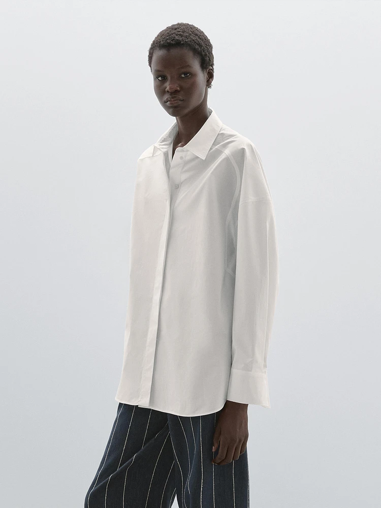 Chemise 100 % coton avec coutures