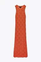 ROBE MIDI EN MAILLE POINTELLE
