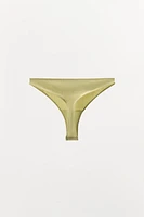POINTELLE SATIN BOW THONG