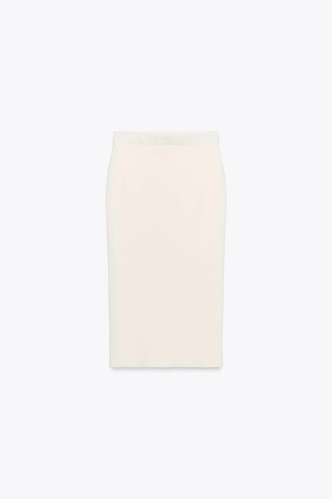 KNIT MIDI SKIRT