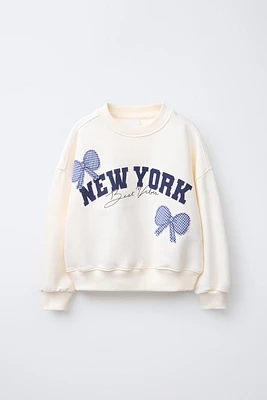 GINGHAM CHECK PATCHES SWEATSHIRT