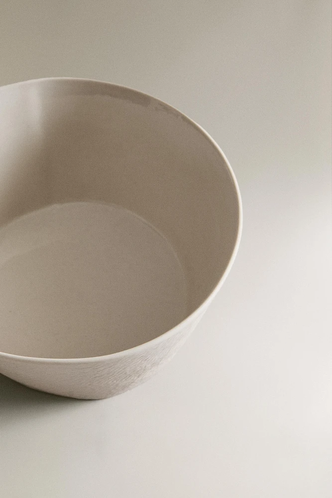 TEXTURED STONEWARE BOWL