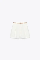 BERMUDA PINCES CEINTURE