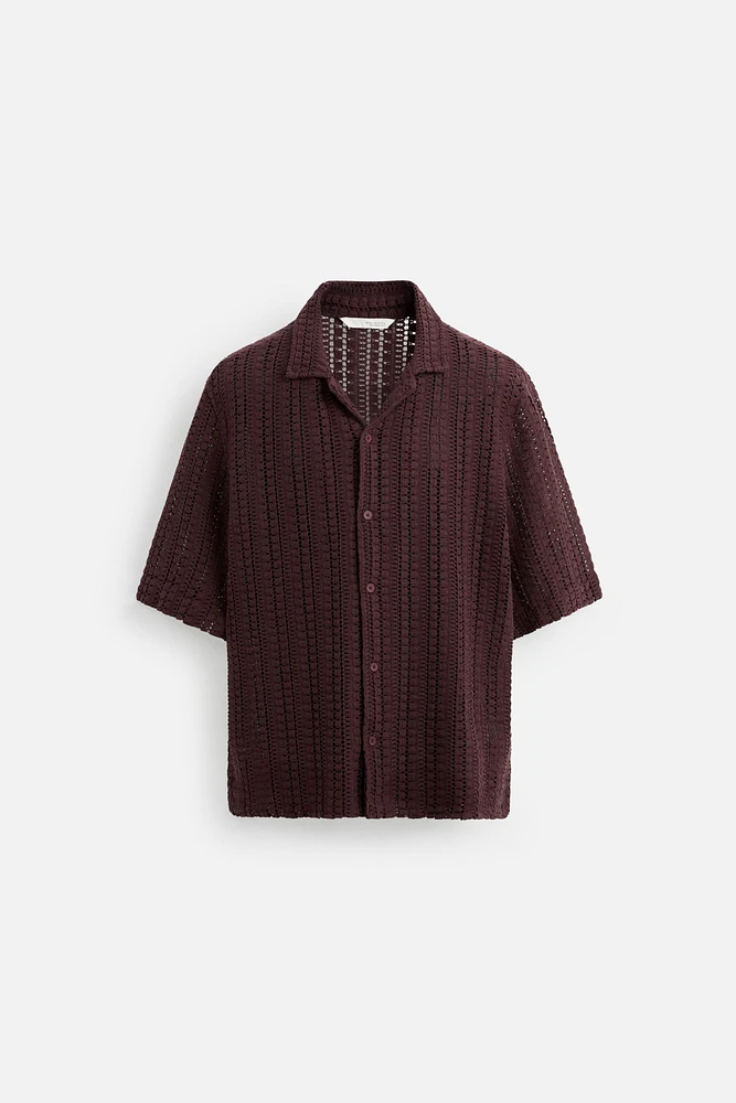 CROCHET TEXTURED SHIRT