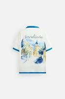 PRINTED SATIN SHIRT
