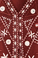 EMBROIDERED MIRROR VEST