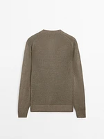 Cardigan en lin mélangé