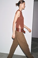 LINEN KNIT VEST TOP